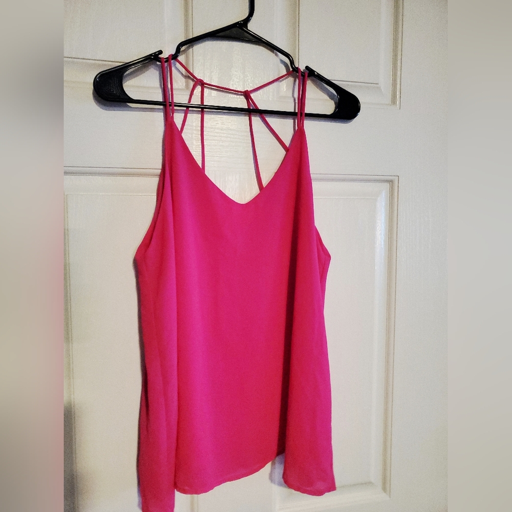 Vibrant Pink Strappy Tank Top